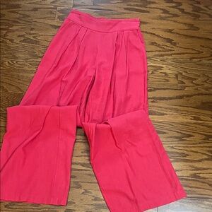 Abercrombie & Fitch Elegant Red Women's Wide-Leg Pants, size XS